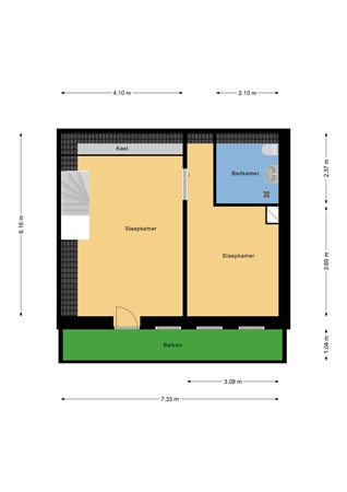 Floorplan - Willem Beukelszstraat 36, 3027 CM Rotterdam